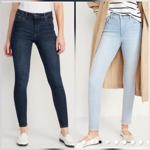 2/$20 Old Navy Rockstar Super Skinny Ankle Jeans - Size 8P - Dark and Light Wash